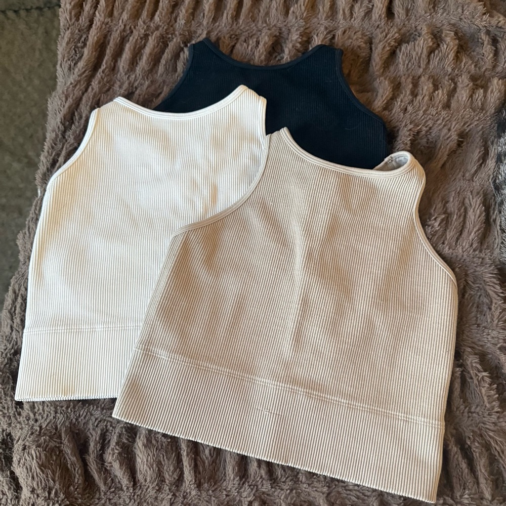 Gilly Hicks Ribbed High Neck Tank Bundle